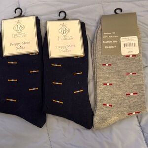 The Royal Standard Preppy Men's Socks - Navy and Gray